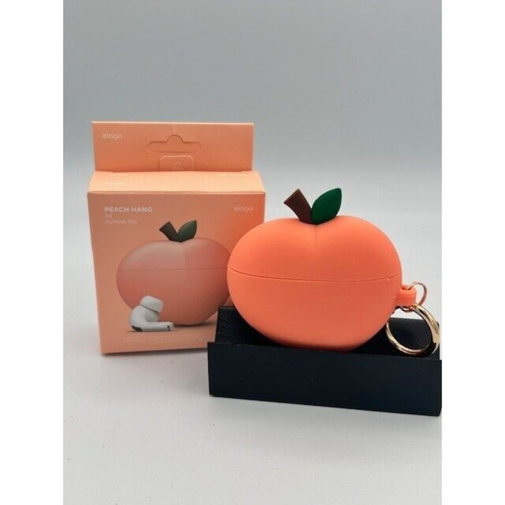 AirPods Pro Case elago® Peach Case 3D Cute Design Case Cover with Keychain NIB